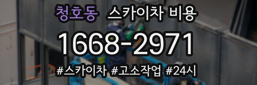 청호동 스카이차 비용