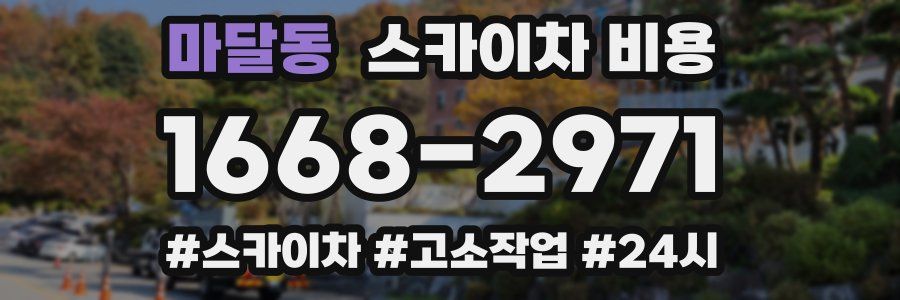 마달동 스카이차 비용