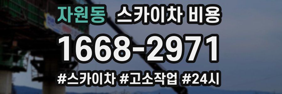 자원동 스카이차 비용