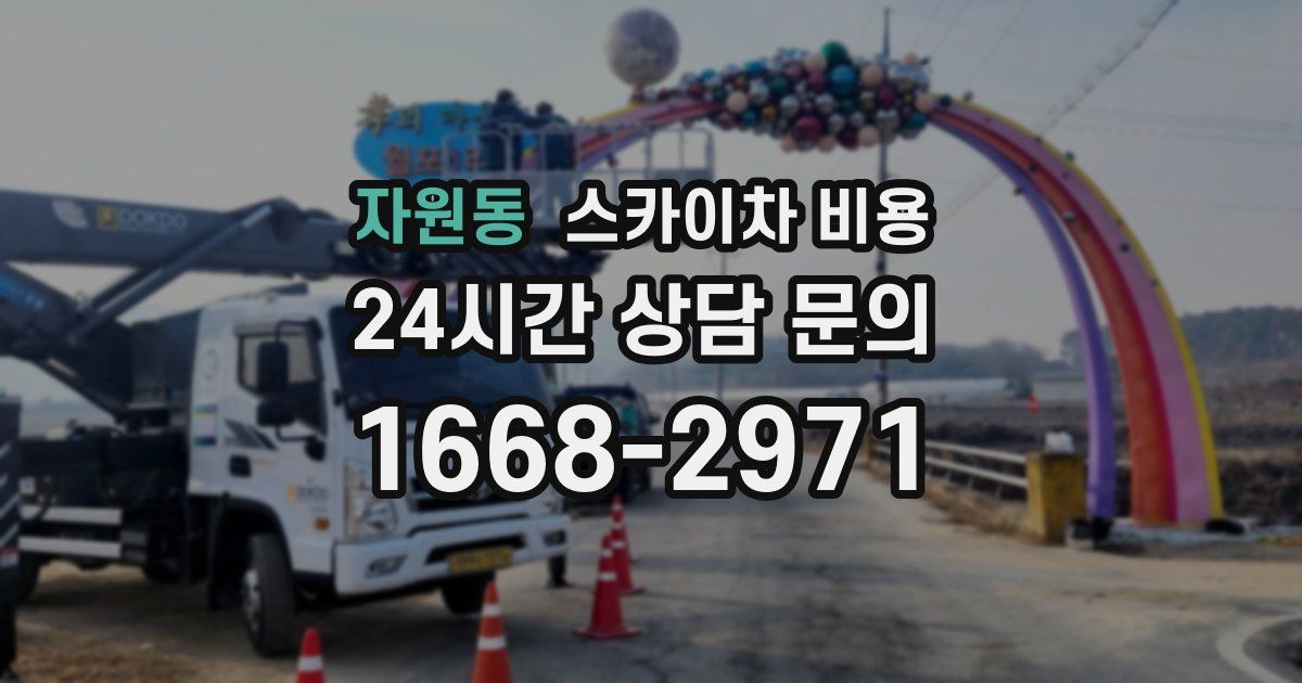 자원동 스카이차 비용