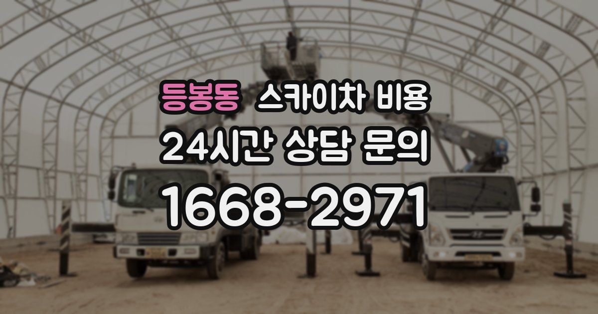 등봉동 스카이차 비용