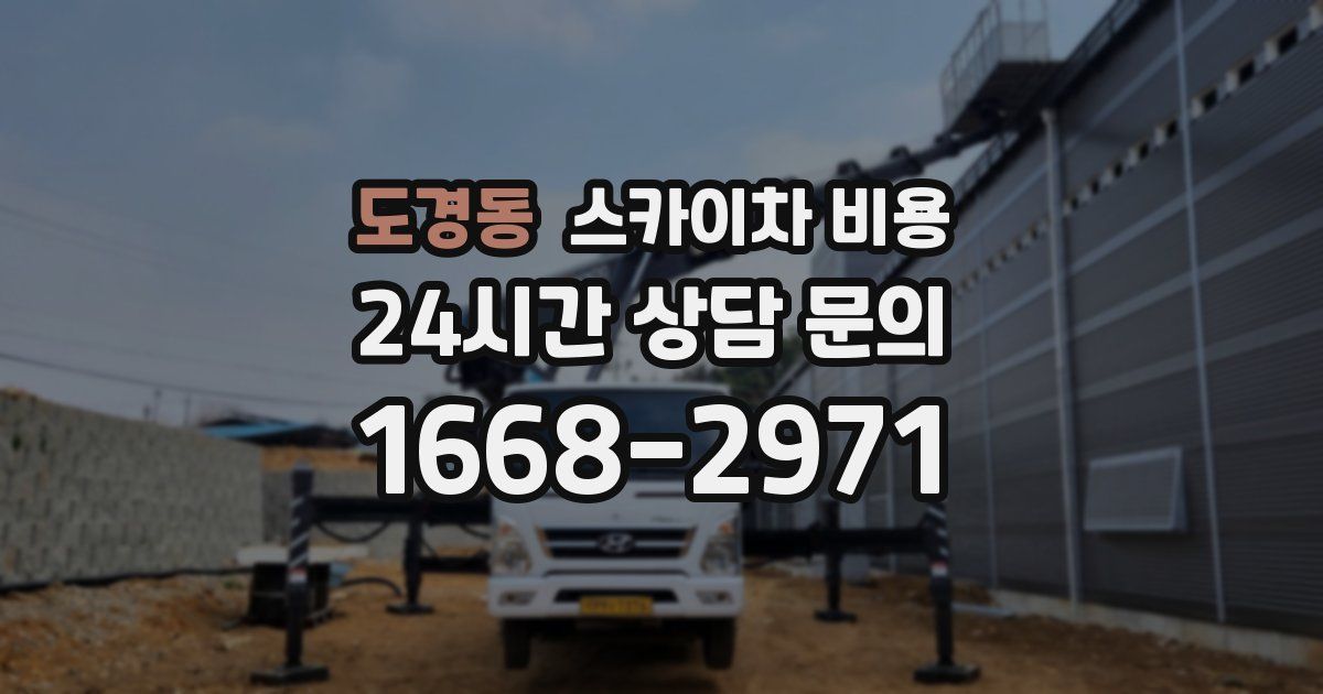 도경동 스카이차 비용