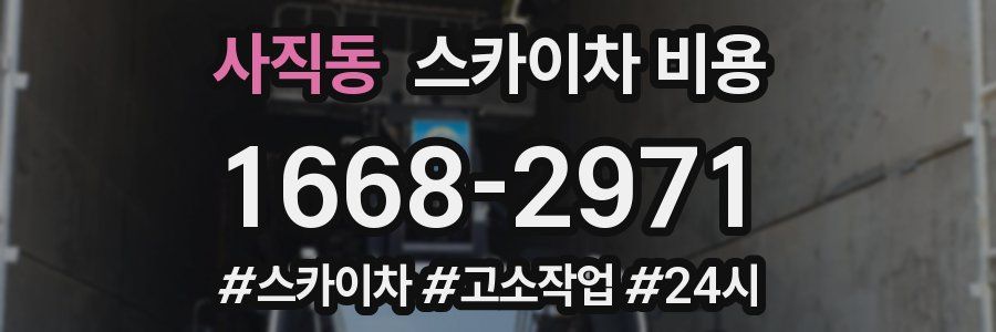 사직동 스카이차 비용