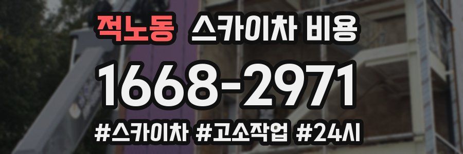 적노동 스카이차 비용