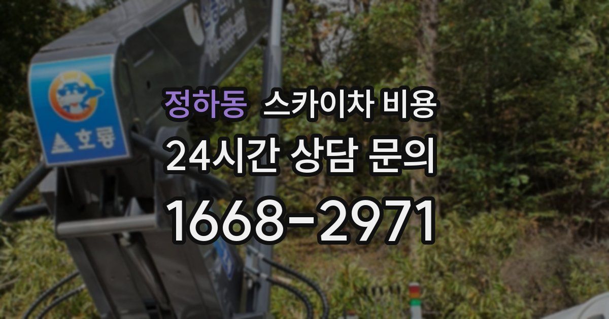 정하동 스카이차 비용