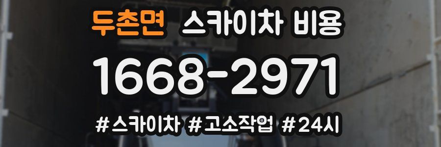 두촌면 스카이차 비용