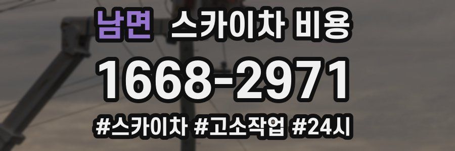 남면 스카이차 비용