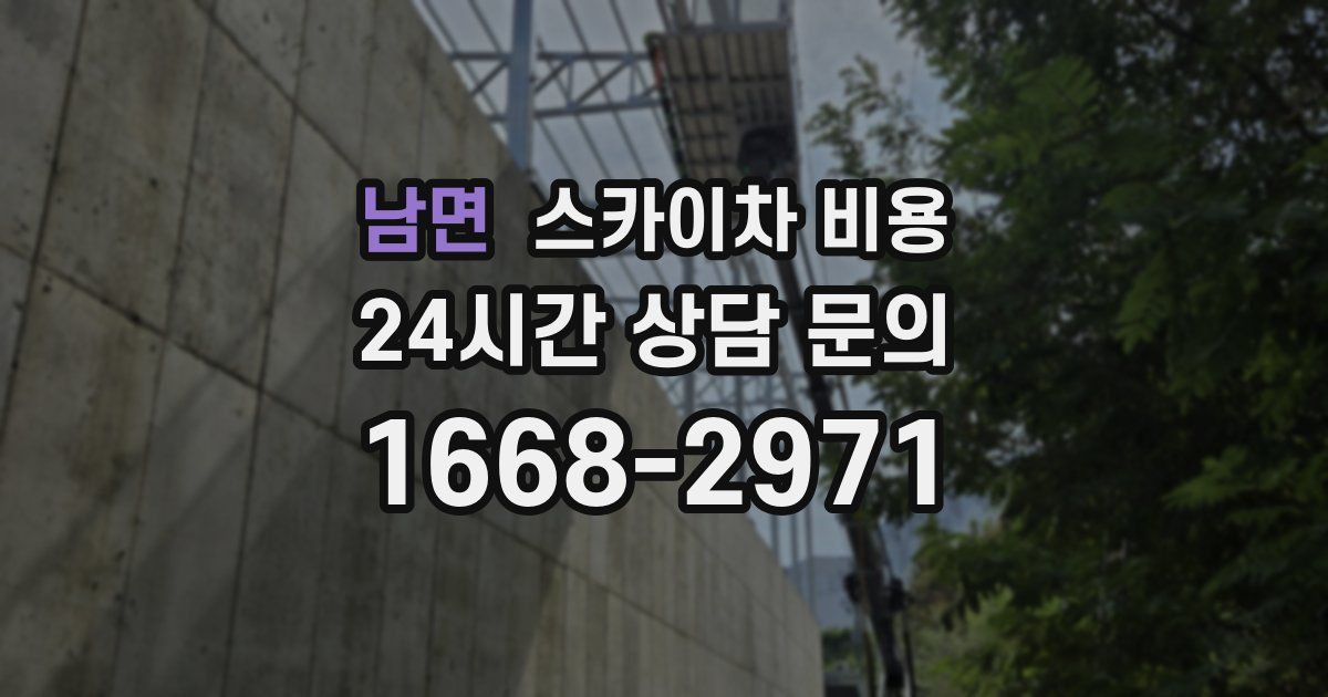 남면 스카이차 비용