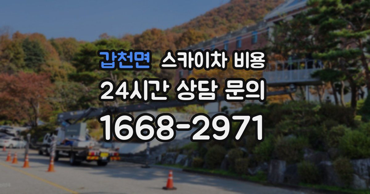 갑천면 스카이차 비용