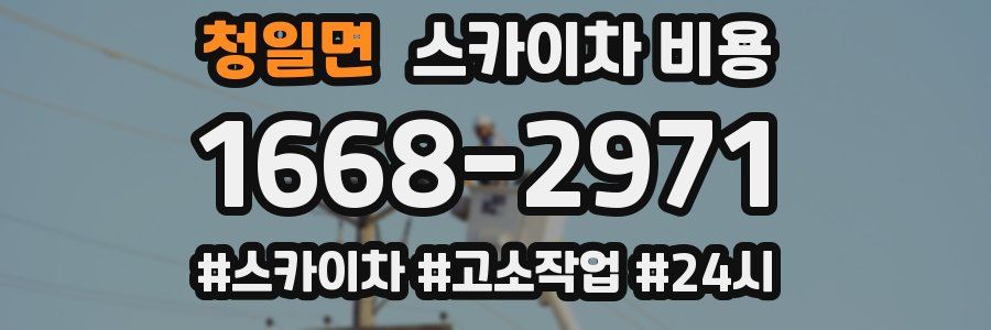 청일면 스카이차 비용