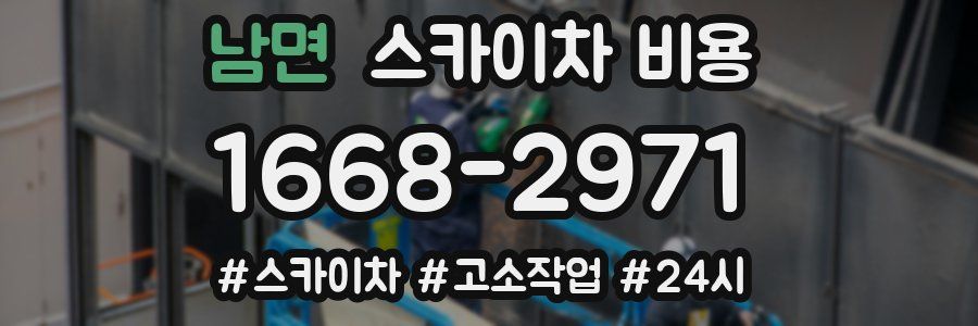 남면 스카이차 비용