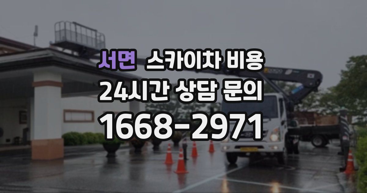 서면 스카이차 비용