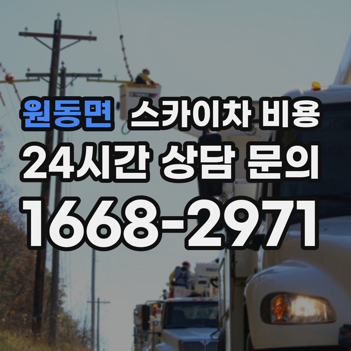 원동면 스카이차 비용