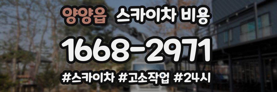 양양읍 스카이차 비용