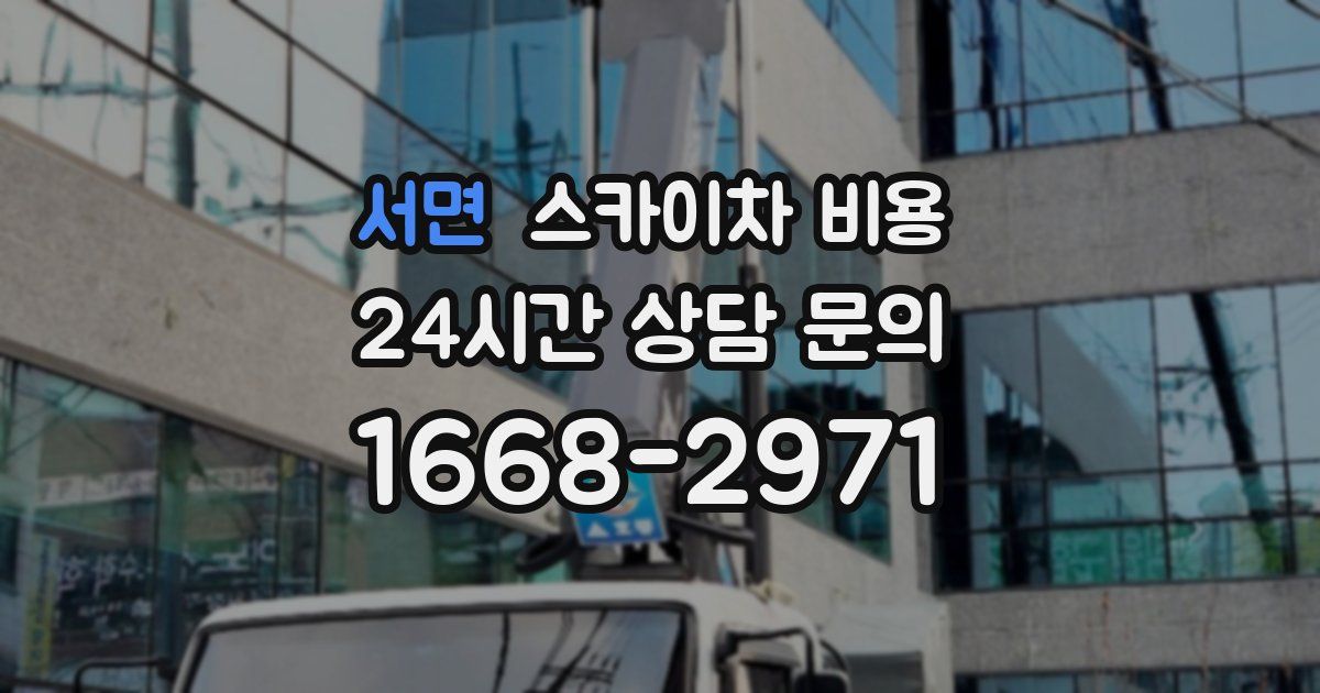 서면 스카이차 비용