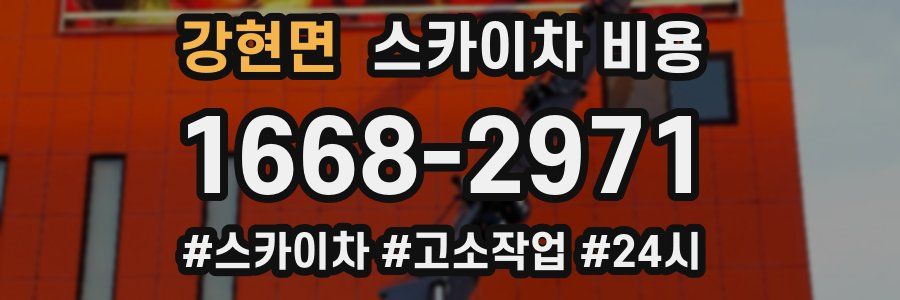 강현면 스카이차 비용