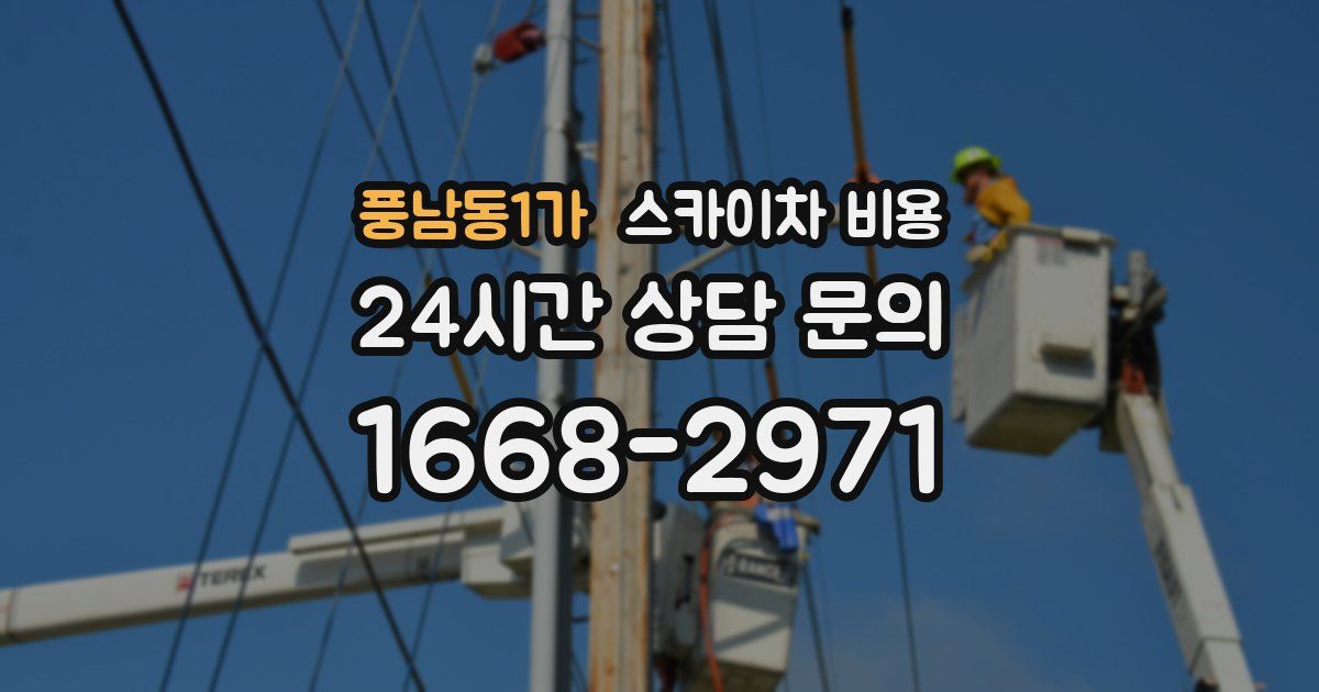 풍남동1가 스카이차 비용