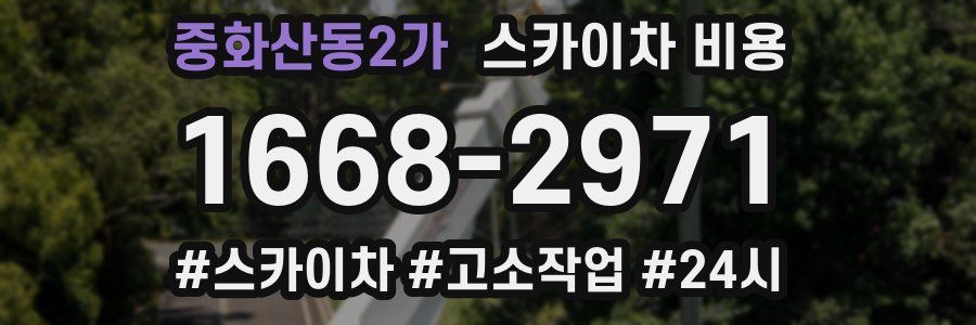 중화산동2가 스카이차 비용
