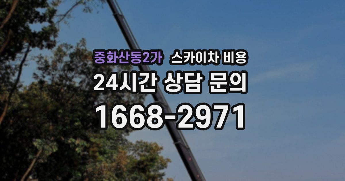 중화산동2가 스카이차 비용
