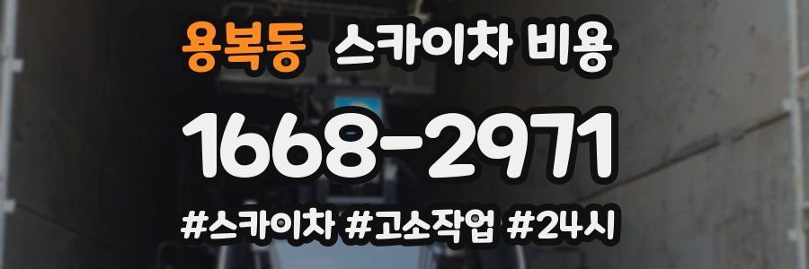용복동 스카이차 비용