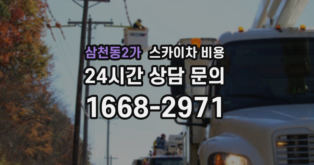 삼천동2가 스카이차 비용