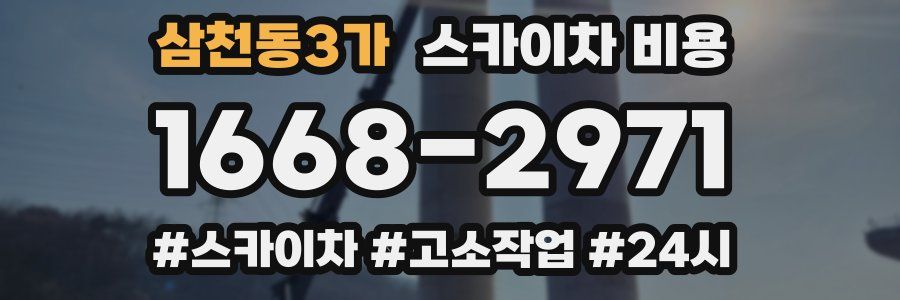 삼천동3가 스카이차 비용