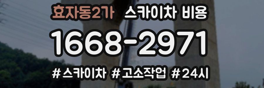 효자동2가 스카이차 비용