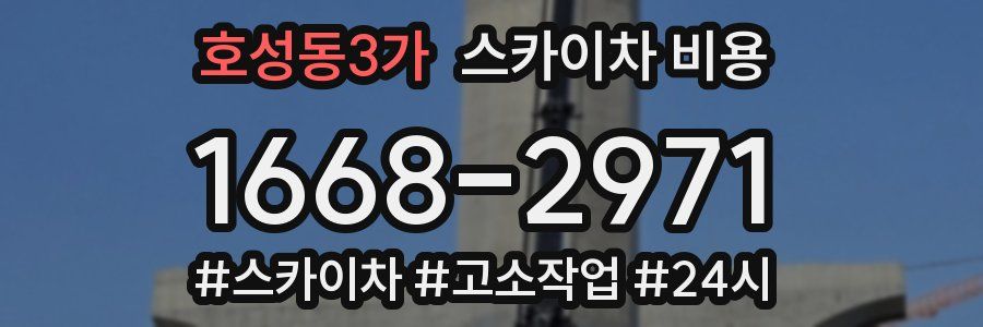 호성동3가 스카이차 비용