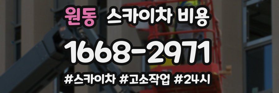 원동 스카이차 비용