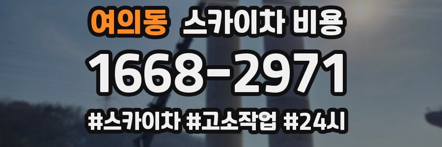 여의동 스카이차 비용