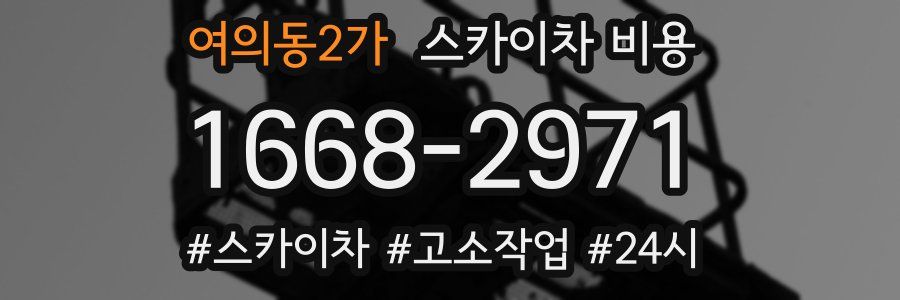여의동2가 스카이차 비용