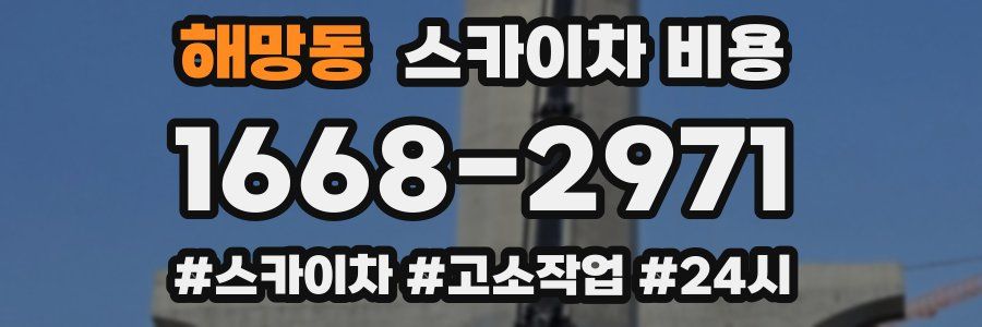 해망동 스카이차 비용