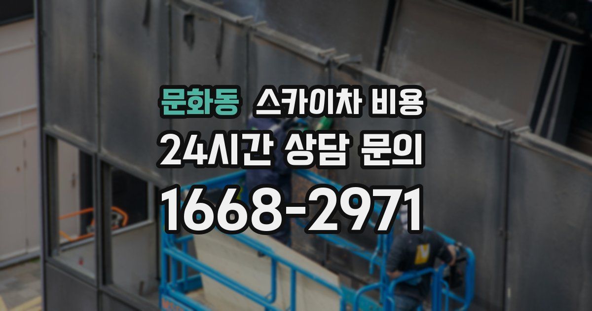 문화동 스카이차 비용