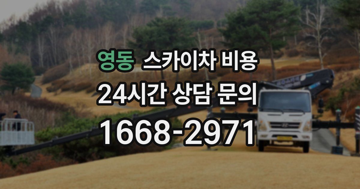 영동 스카이차 비용