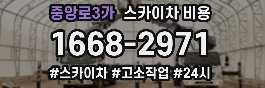 중앙로3가 스카이차 비용