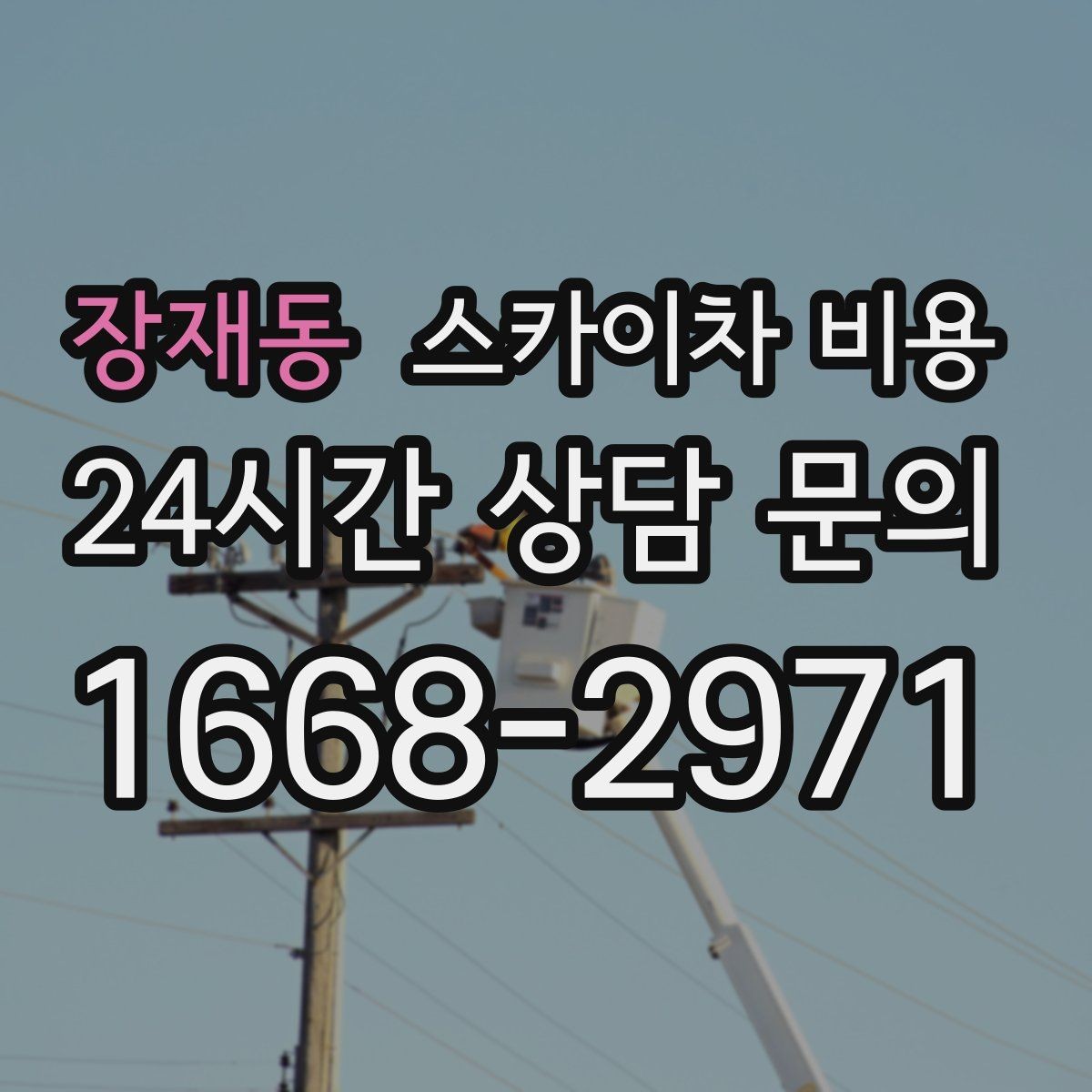 장재동 스카이차 비용 작업 내용과 난이도이 '점검'인지 '설치'인지가 중요한 이유
