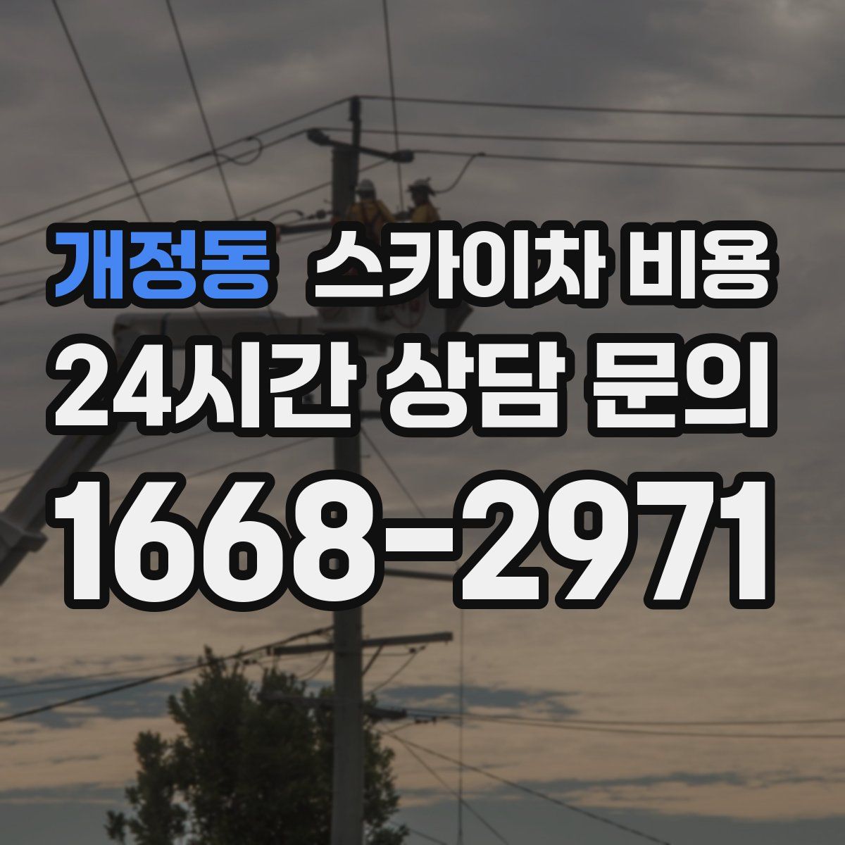 개정동 스카이차 비용