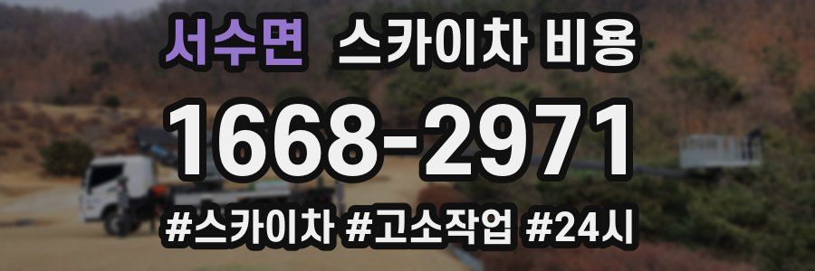 서수면 스카이차 비용