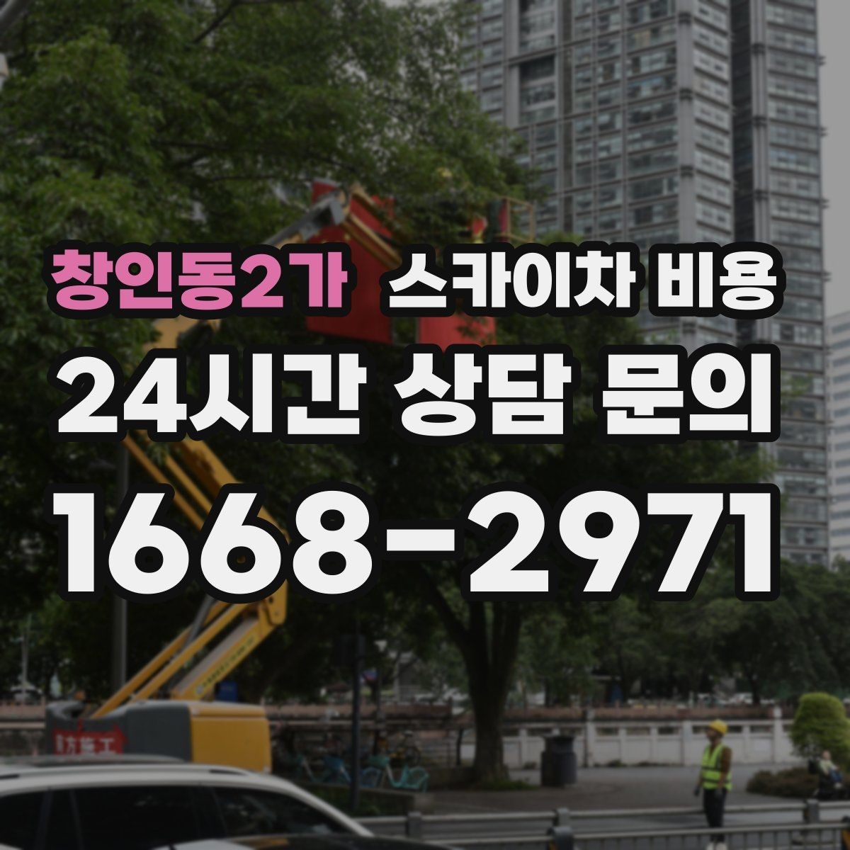 창인동2가 스카이차 비용 가지치기 작업은 바람이 변수인 이유