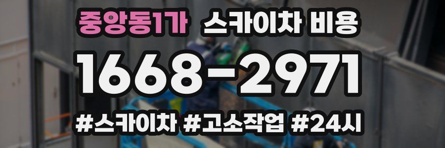 중앙동1가 스카이차 비용