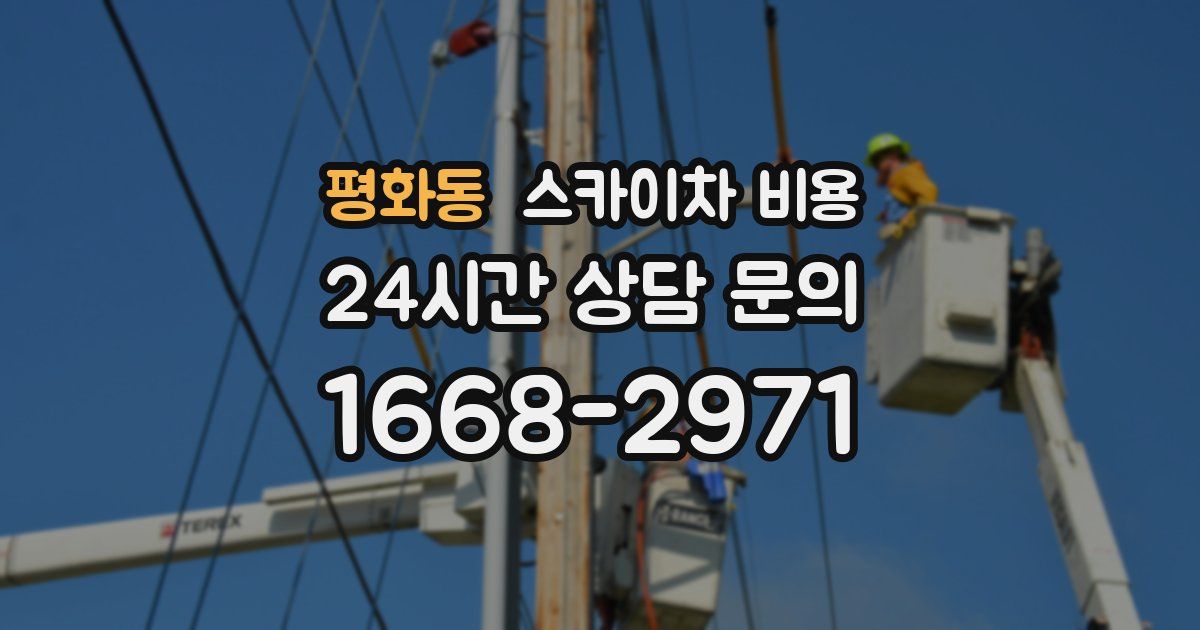 평화동 스카이차 비용