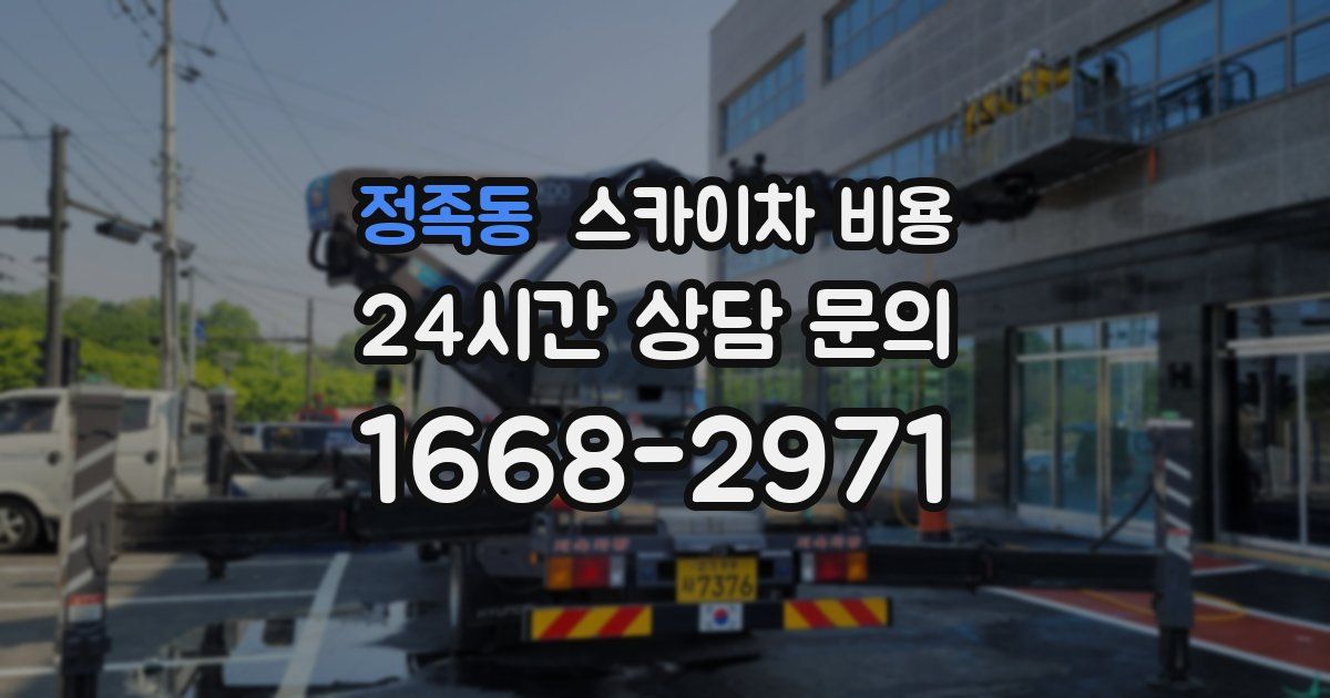 정족동 스카이차 비용