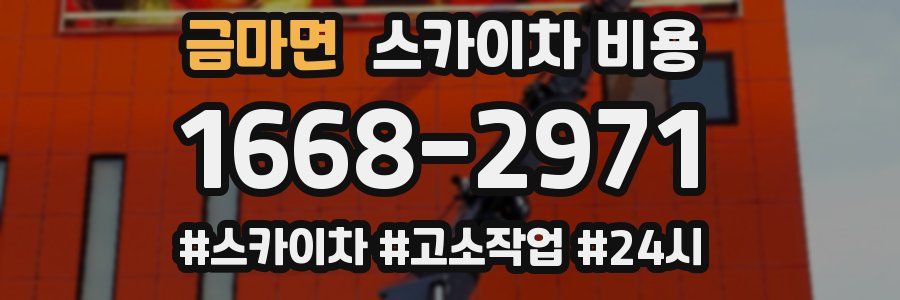 금마면 스카이차 비용