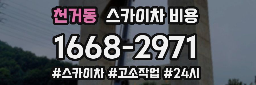 천거동 스카이차 비용