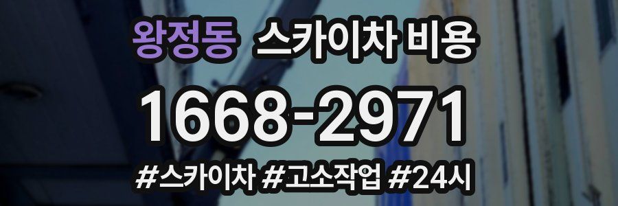 왕정동 스카이차 비용