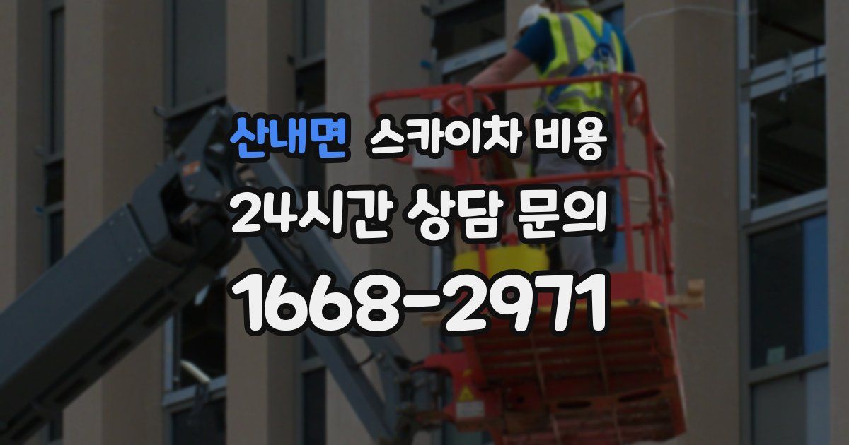 산내면 스카이차 비용