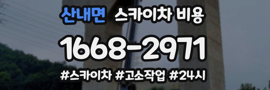 산내면 스카이차 비용