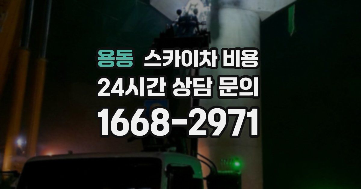 용동 스카이차 비용