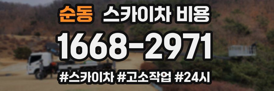 순동 스카이차 비용