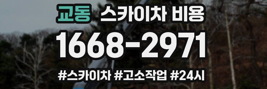 교동 스카이차 비용